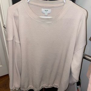 Aerie waffle knit crewneck